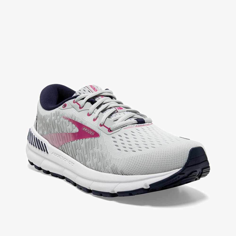 Chaussure Running Brooks Addiction 15 Bleu Marine Violette Rose Femme | ZPK-8073652